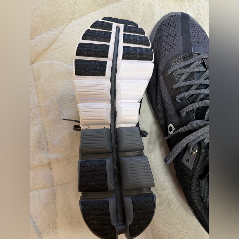 NEW! $160 On Running Cloudflow Athletic Sneakers Shoes Black Gray White 14 - Picture 6 of 9